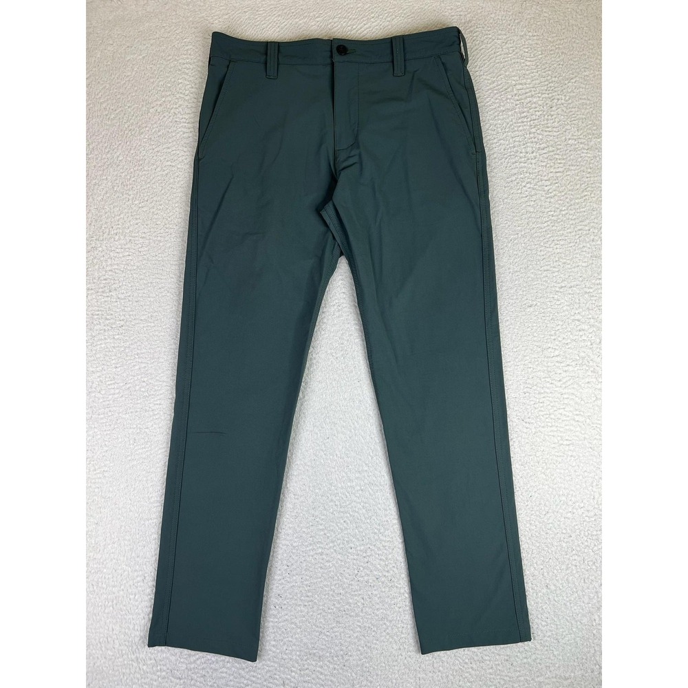American Giant Mens 32x32 Green Commuter Nylon Performance Straight Pants